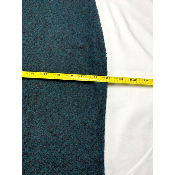 Banana Republic Skirt Womens 14 Green Black Textured Flannel Tweed Pencil Lined - Picture 5 of 10